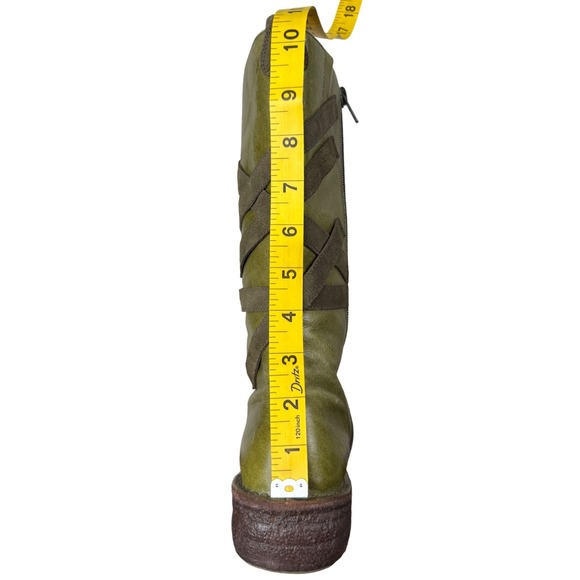 Miz Mooz Utrecht Tall Boots Olive Green Leather Womens US 6.5 37 - Picture 11 of 12